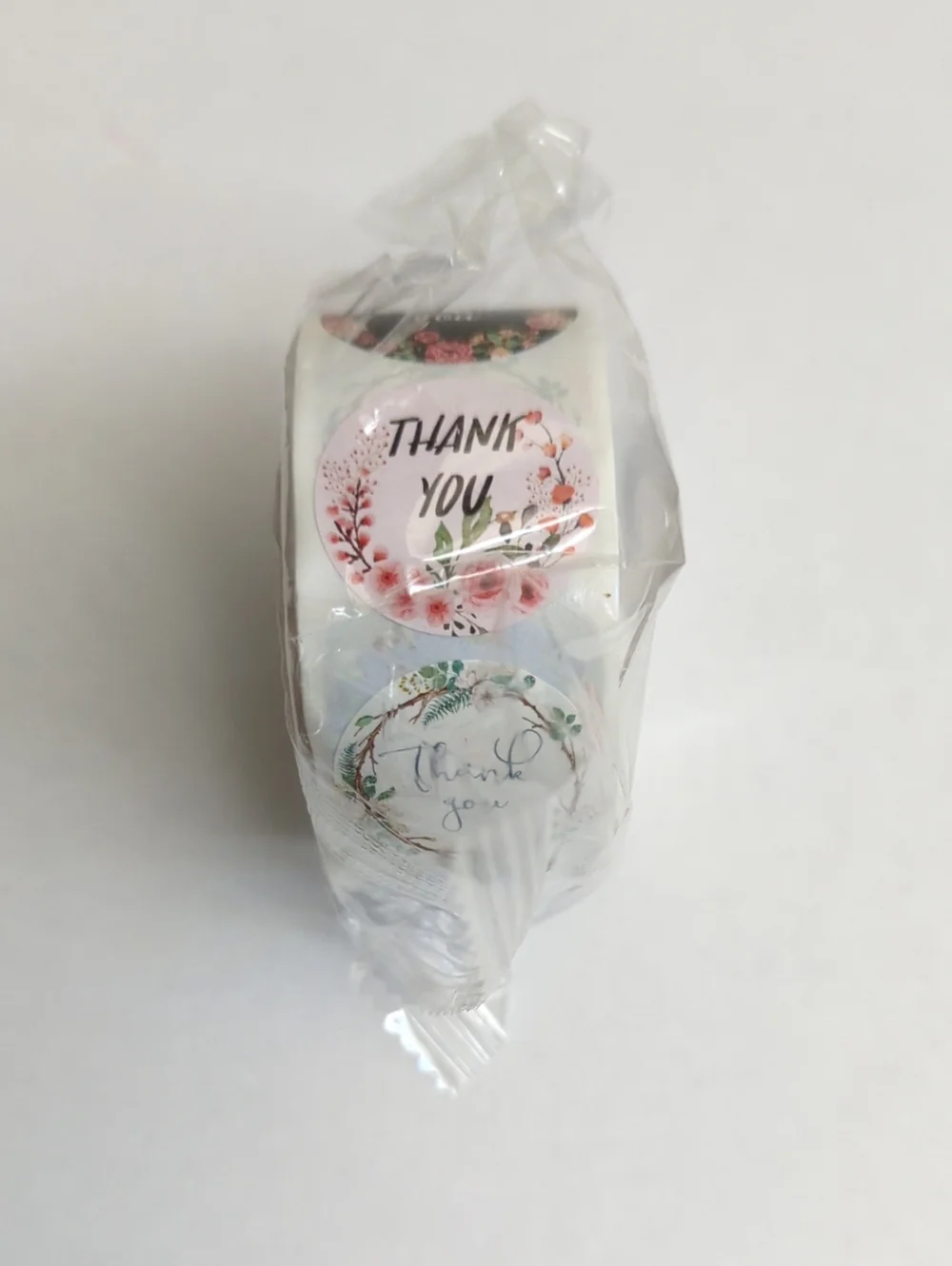 🌻NEW Thank You One-Inch Multi Colored Floral 500 Count Sticker Roll